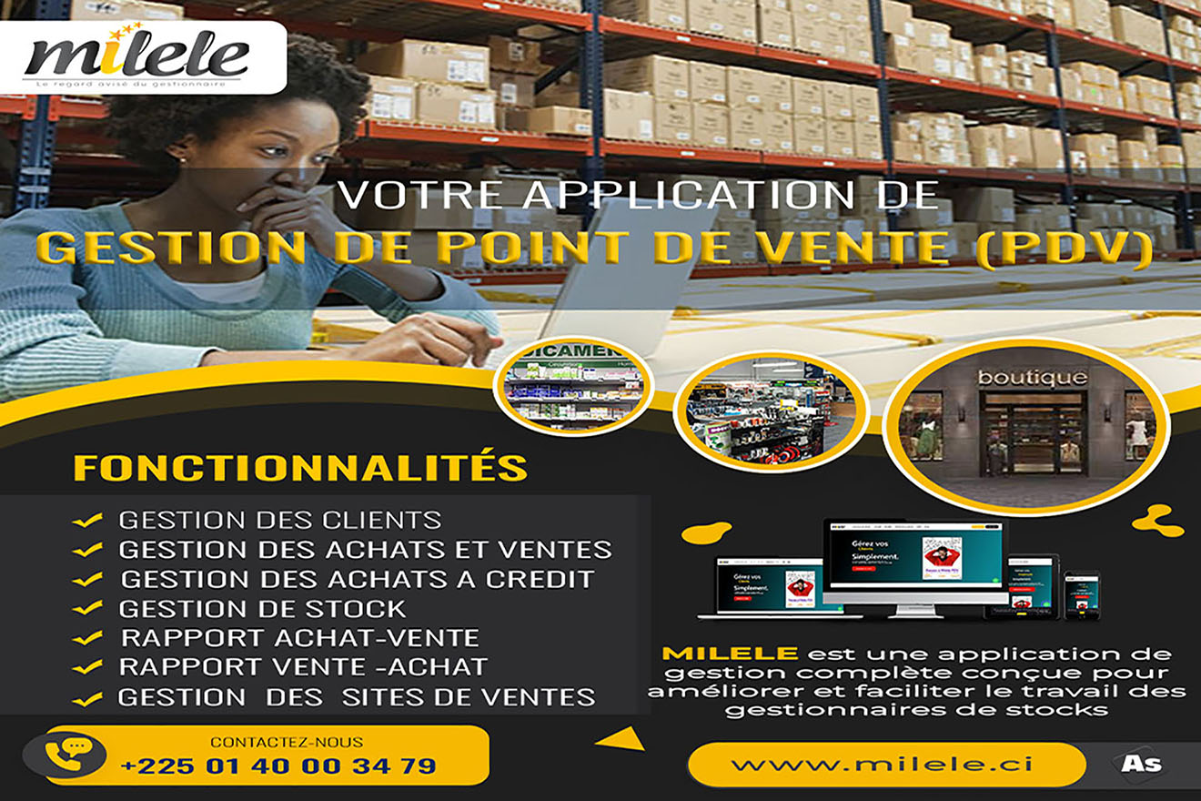 Milele , l'APPLICATION 📱💻 de gestion de stocks et caisse.